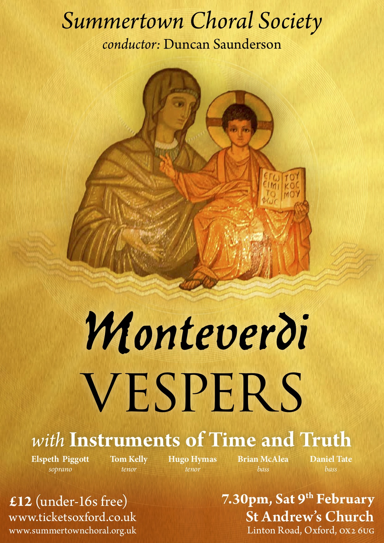 Monteverdi Vespers Poster